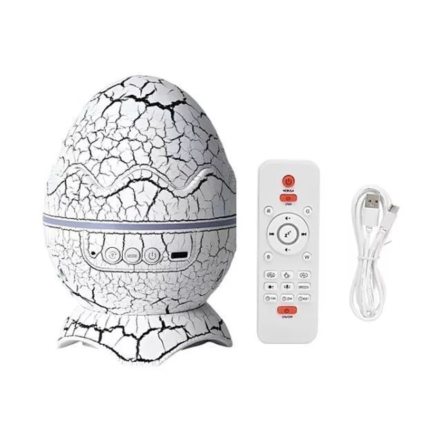 Lámpara De Nocturna Proyector De Huevo Dinosaurio Bluetooth-0