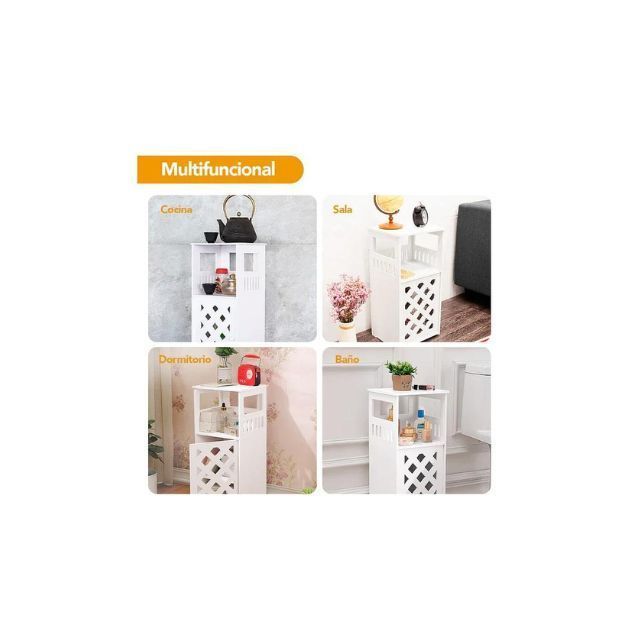 Organizador Estante para Sala Multiusos Moderno Blanco K38-1