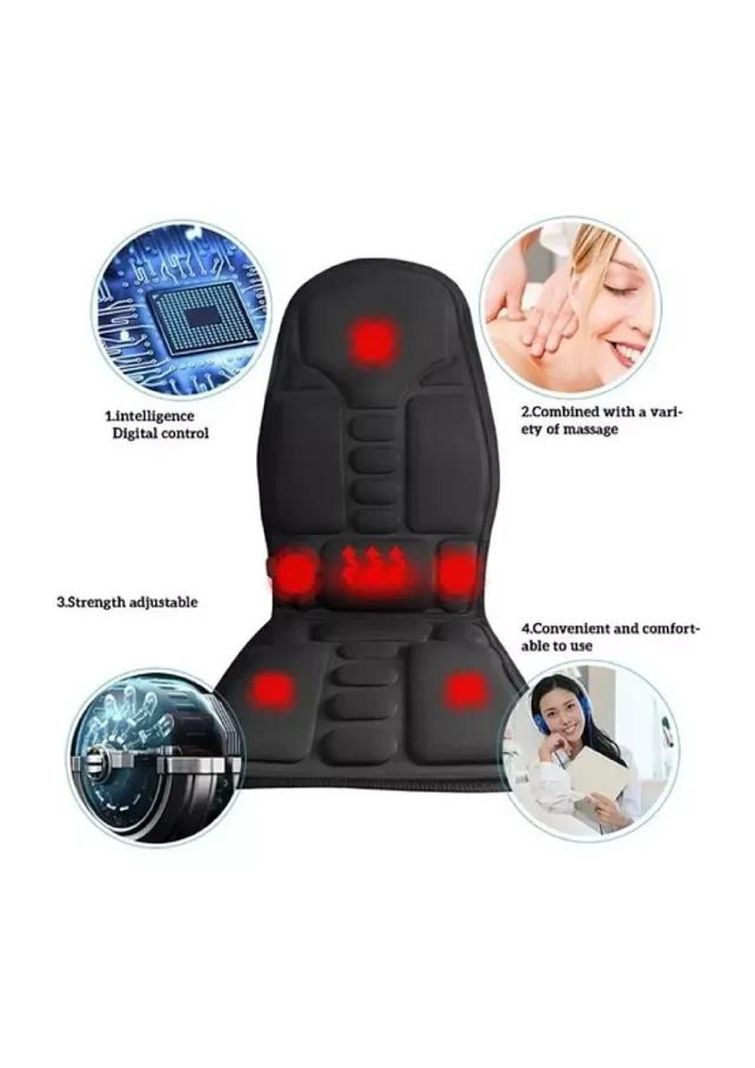 Asiento Masajeador Cojin Masaje Espalda Auto, Casa U Oficina-2