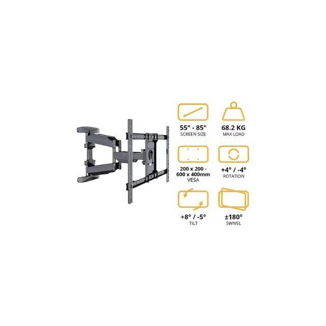 Brazo Articulado Base Tv Soporte Universal 55 A 85 Pulgadas-4