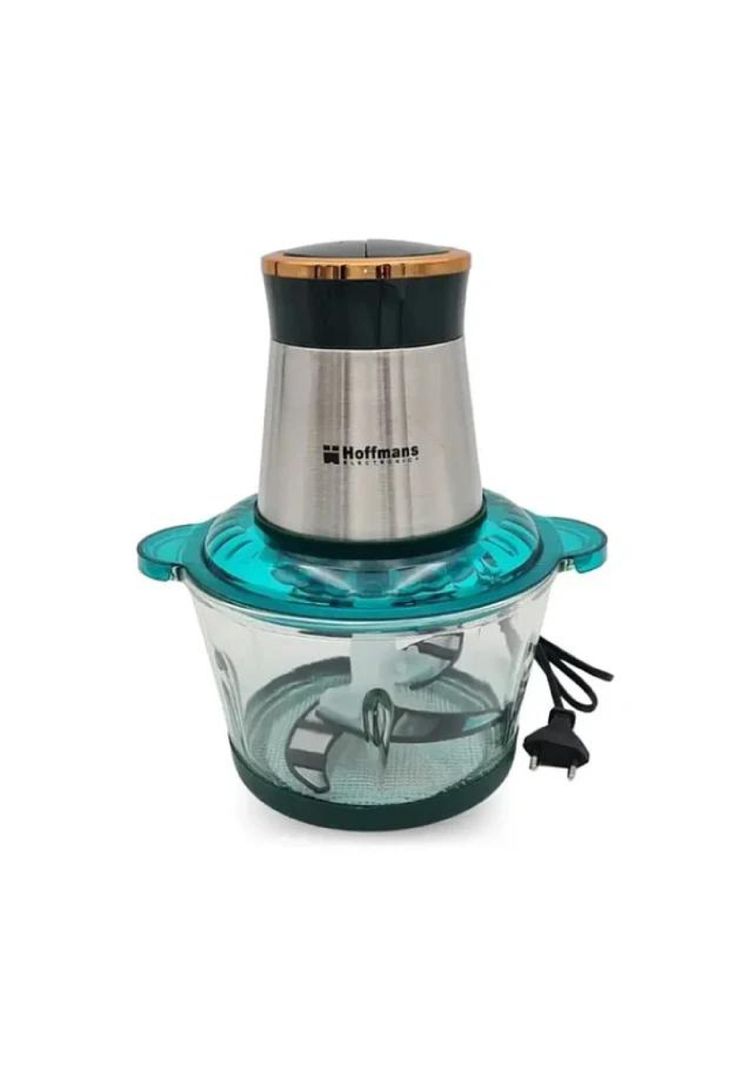 Procesador De Alimentos Hoffmans 2L De Acero Inoxidable y Bowl De Vidrio-0