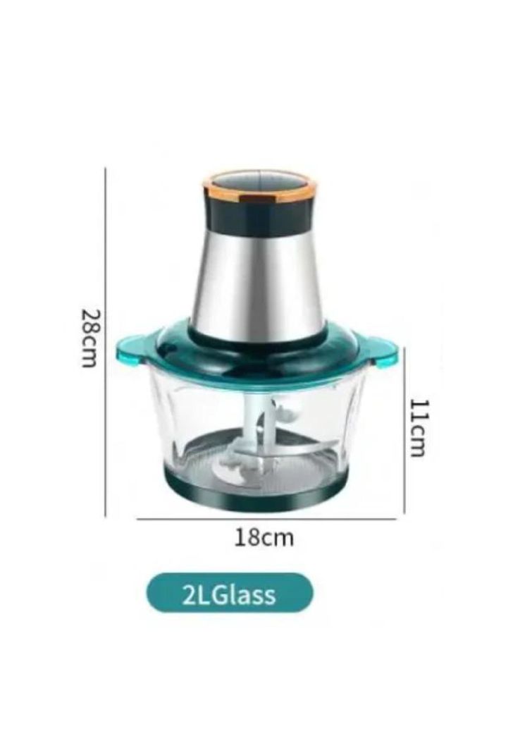 Procesador De Alimentos Hoffmans 2L De Acero Inoxidable y Bowl De Vidrio-3