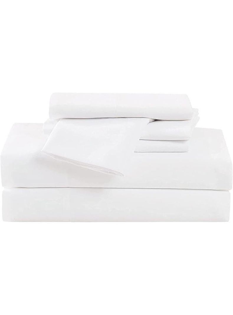 Juego De Sabanas + 2 Fundas De Almohada Blanca Negra 2 Plaza Hilos Az-1