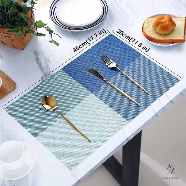 Set De 4 Individuales Para Mesa Mantel Impermeables Playa-1