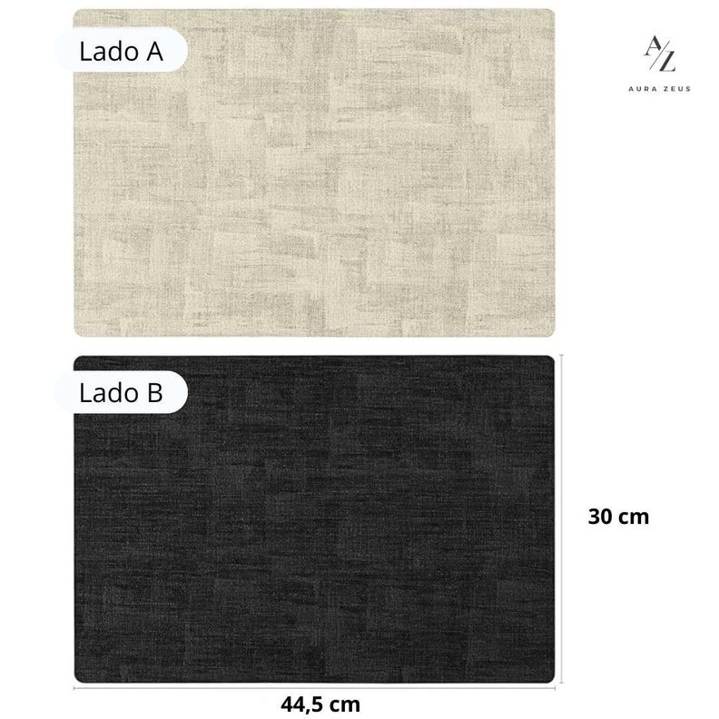 Set 4 Individuales Ecocuero Antimanchas Mesa Antideslizante 2 en 1-1