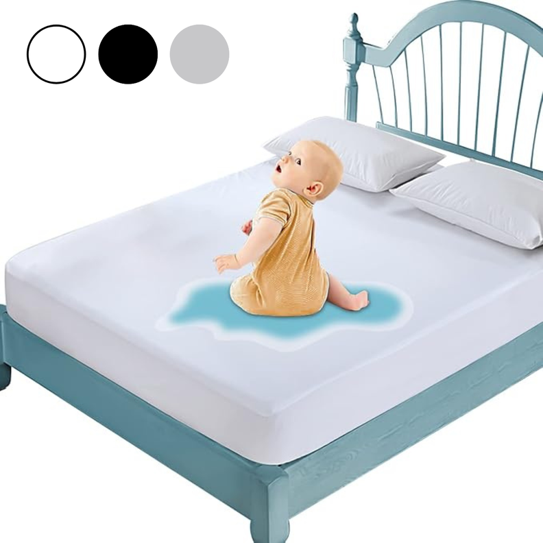 Cubre Colchon Impermeable Protector 1,5 Plazas Blanco Premium Aura Zeus-2