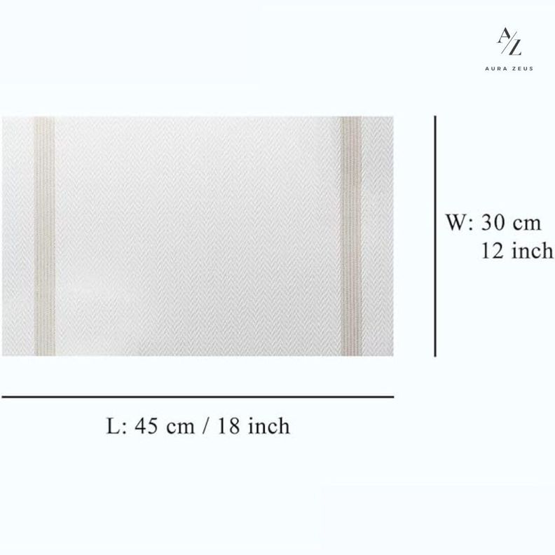 Set De 4 Individuales Para Mesa Mantel Impermeables Elegante-1