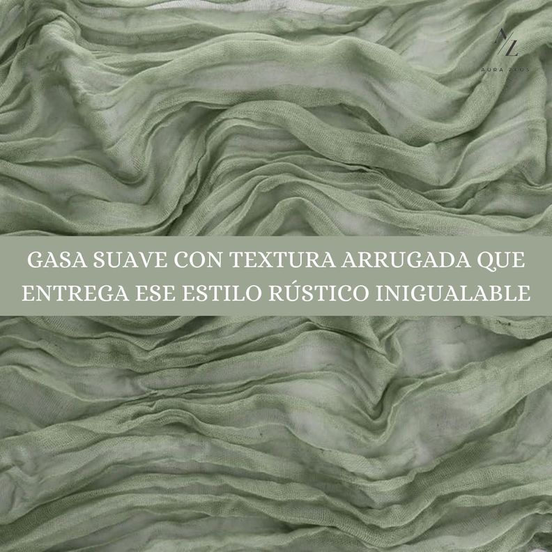 Camino De Mesas Gasa Rectangular Mantel Centro Tela 300 x 90 Cm Az-2