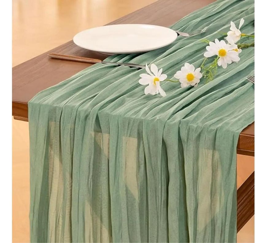 Camino De Mesas Gasa Rectangular Mantel Centro 300x90cm