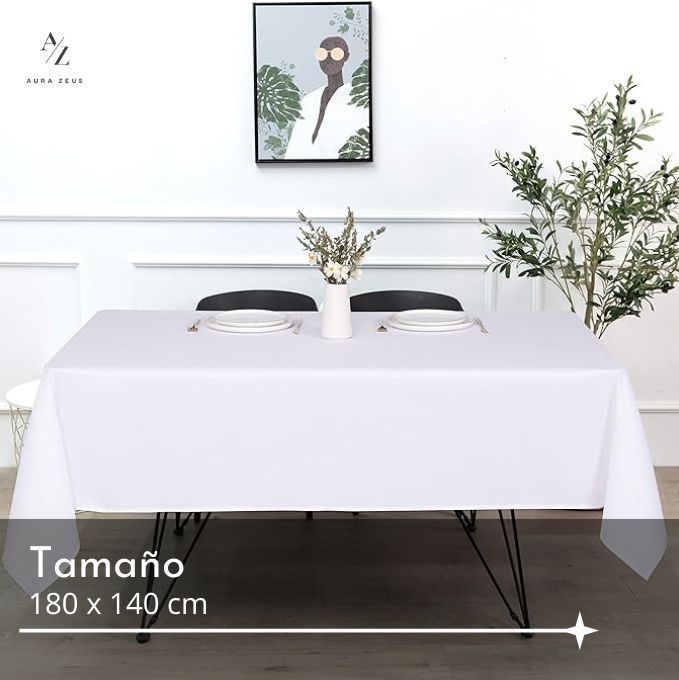 Mantel Rectangular Antimanchas 220 X 140 Cm Mesa Colores-1