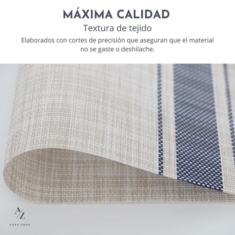 Set De 4 Individuales Para Mesa Mantel Impermeables Boho-3