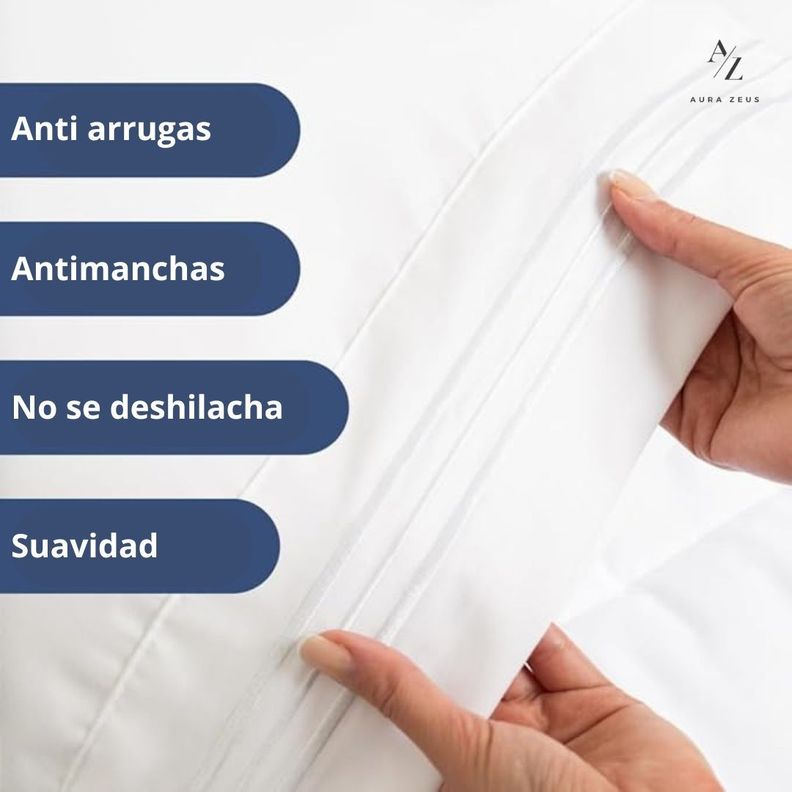 Juego De Sabanas + 2 Fundas De Almohada Blanca Negra King Hilos Az-6