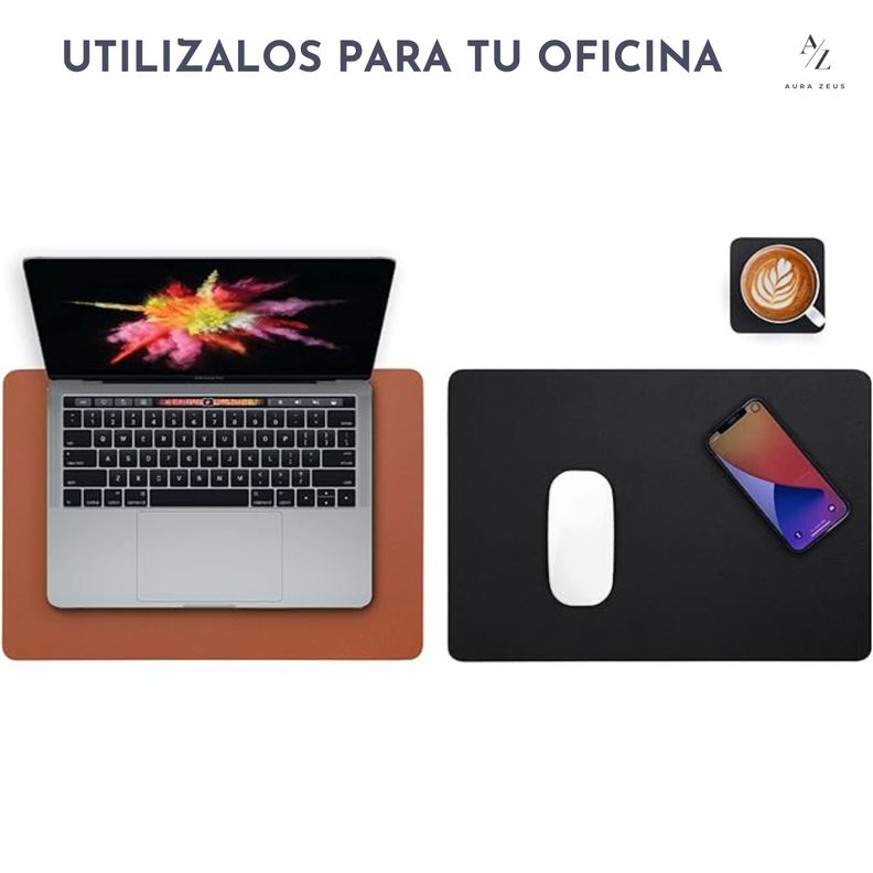Set 4 Individuales + 4 Posavasos Ecocuero Antimanchas Mesa 2 en 1-5