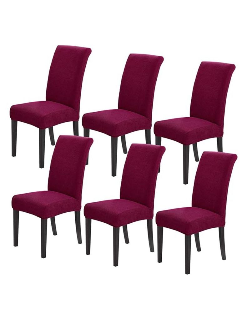 Set De 6 Fundas Para Sillas De Comedor Lisas Colores Con Elastico Az-0