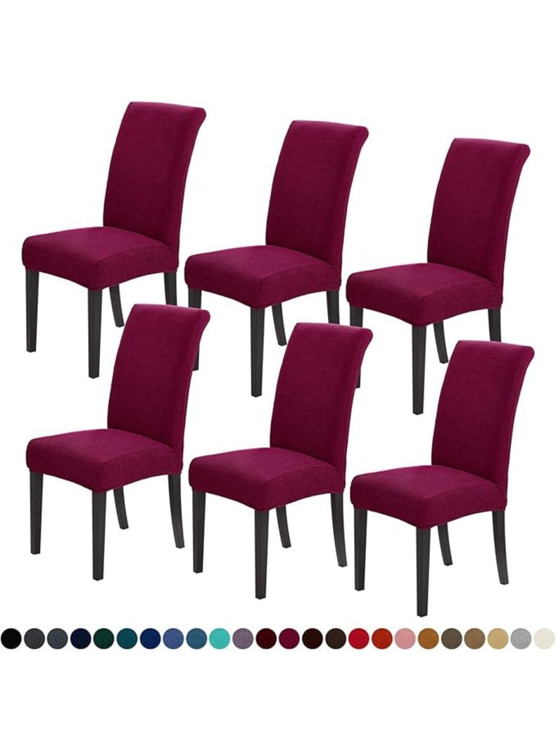 Set De 6 Fundas Para Sillas De Comedor Lisas Colores Con Elastico Az-1