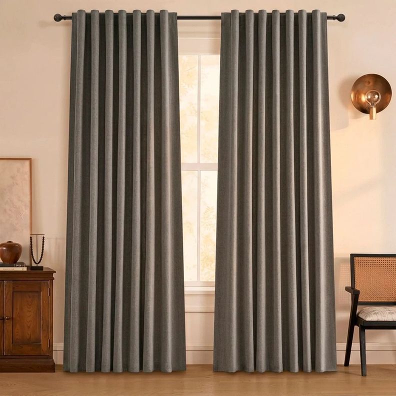 Cortina 100% Blackout 2 Panos 220x140 Lino Termica Roller Az