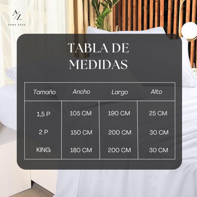 Cubre Colchon Impermeable Protector 2 Plazas Blanco Premium Aura Zeus-2