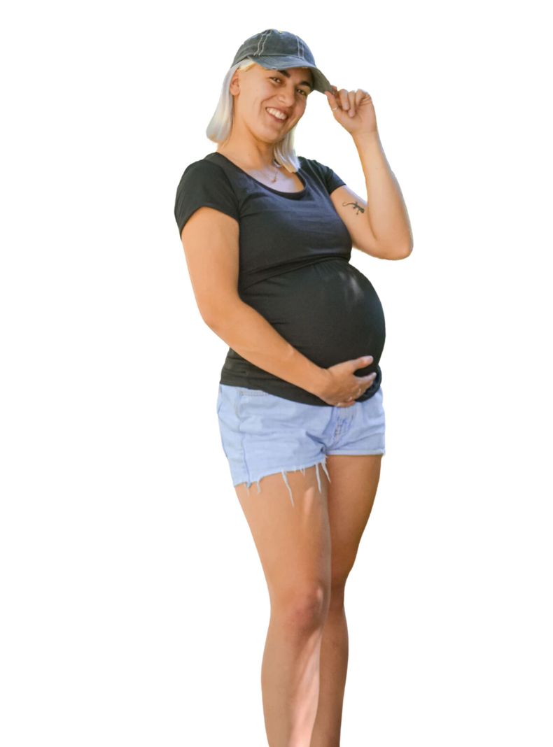 Polera Maternal y Lactancia Negro-0