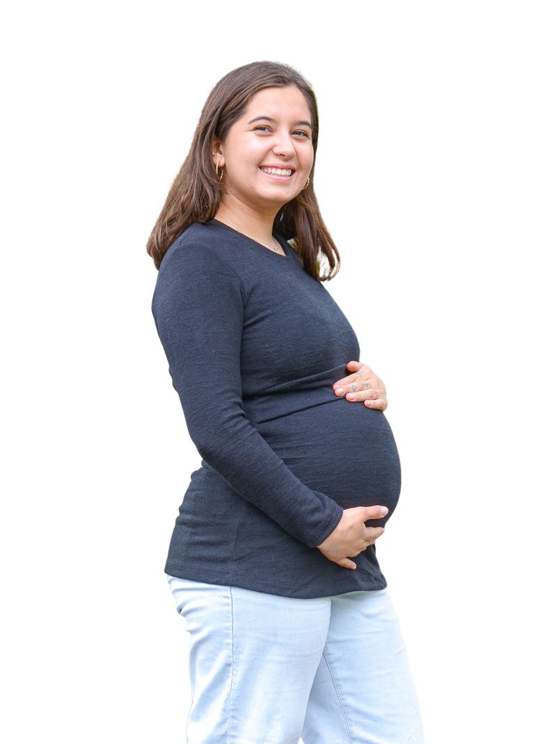 Polera Maternal y Lactancia Negra-2