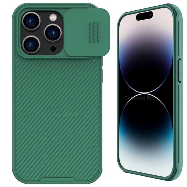 Carcasa Nillkin Camshield Pro Para iPhone 14 Pro-Verde-0
