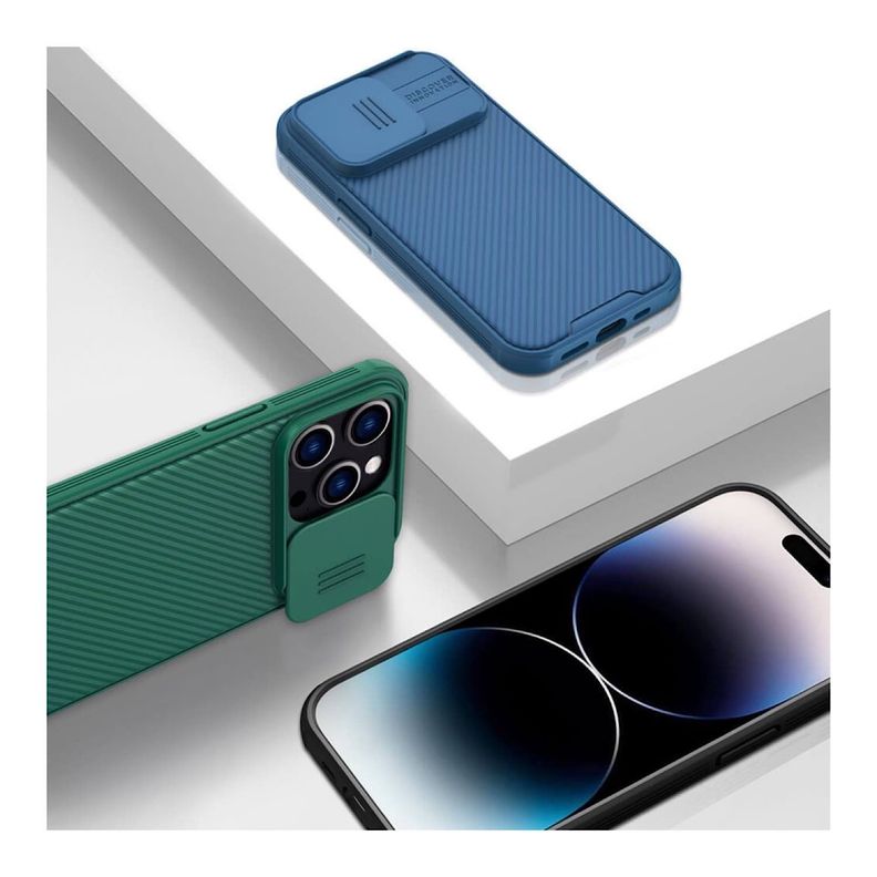 Carcasa Nillkin Camshield Pro Para iPhone 14 Pro Max-Verde-3