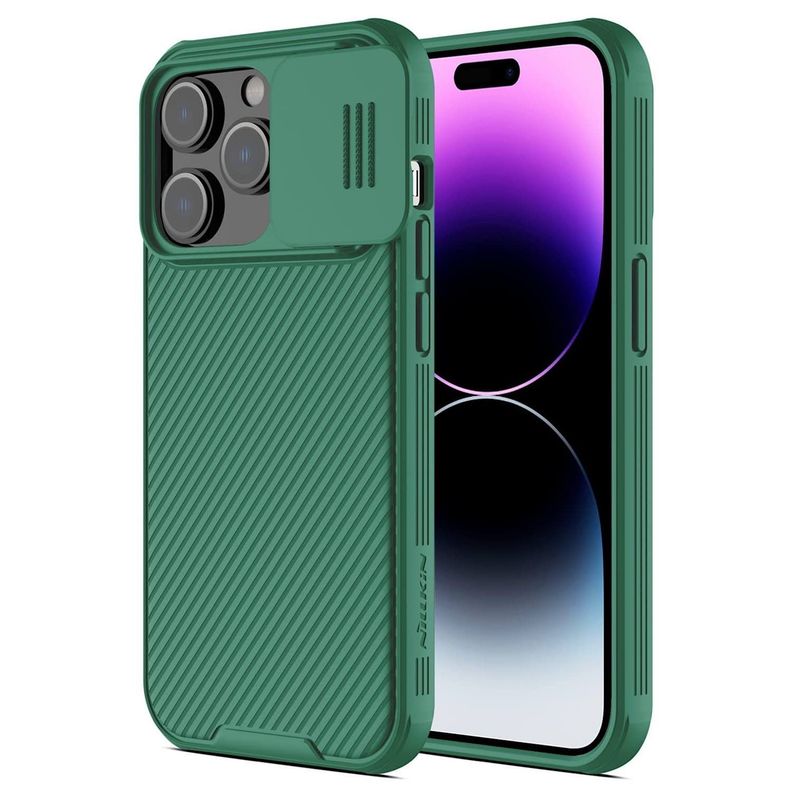 Carcasa Nillkin Camshield Pro Para iPhone 14 Pro Max-Verde-0