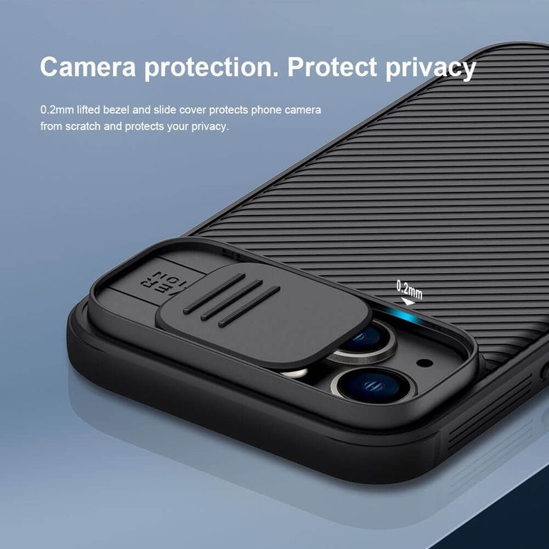 Carcasa Nillkin Camshield Pro Para iPhone 14 Normal-Negro-7