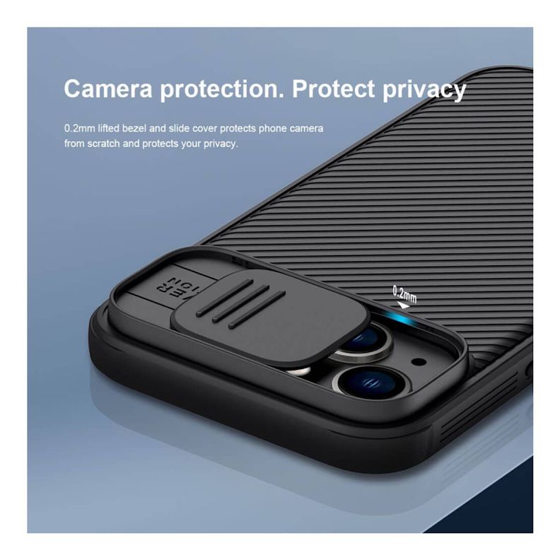 Carcasa Nillkin Camshield Pro Para iPhone 14 Normal-Negro-3