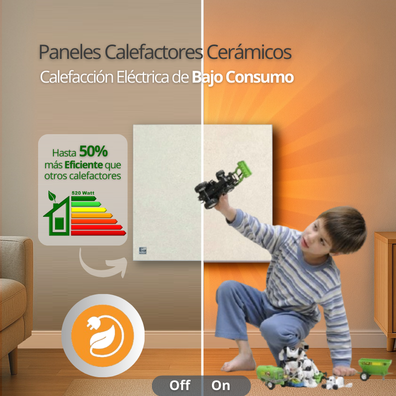 Panel Calefactor Cerámico Sunray 520W | Bajo Consumo | Diseño Minimalista-6