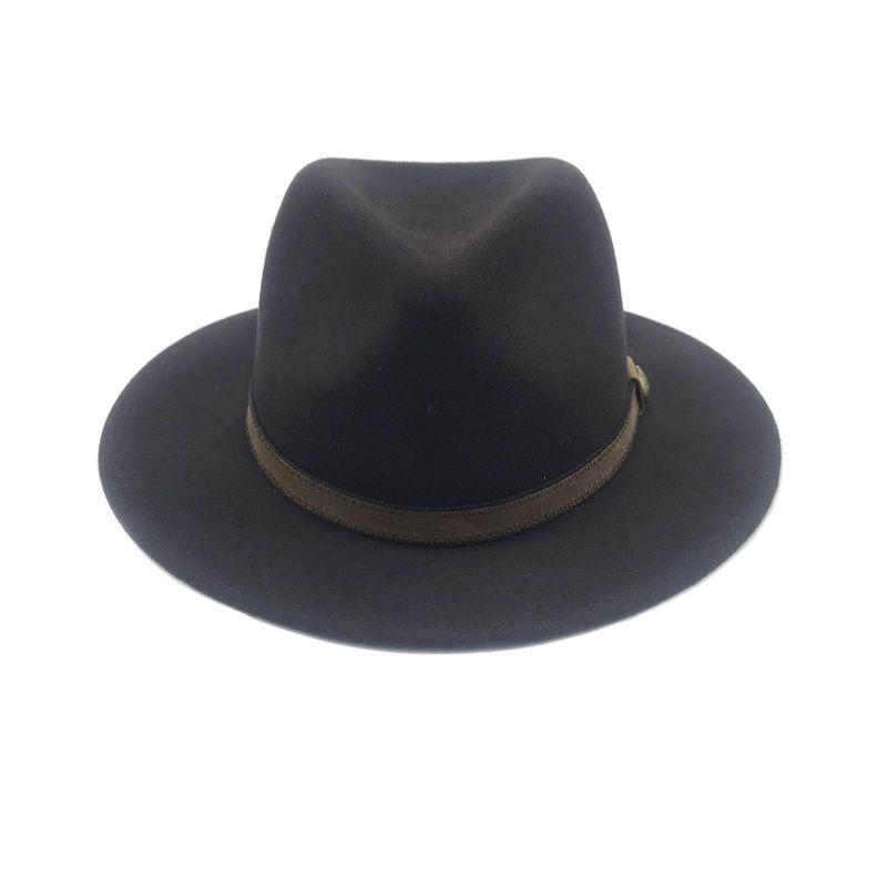 Sombrero Palermo Café Ala Ancha 100% Fieltro-0