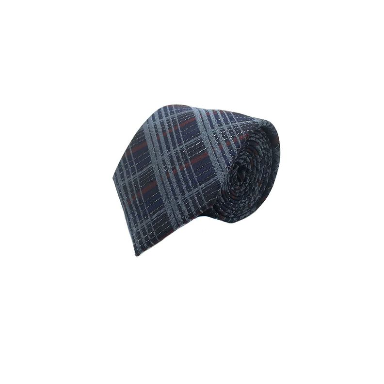 Corbata Seda Diseño Rayas Azul 8cm-0