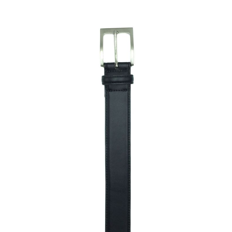 Cinturón Cuero Negro Doble Costura Ref 1 Talla 125-2