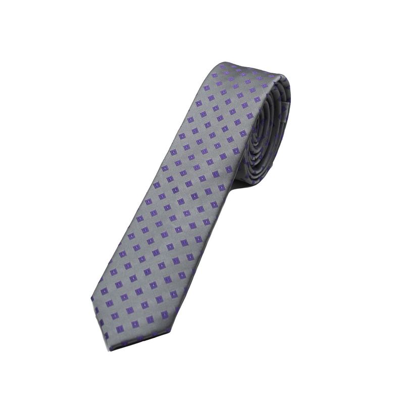 Corbata Microfibra Fantasía 5cm Alaniz Gris-0