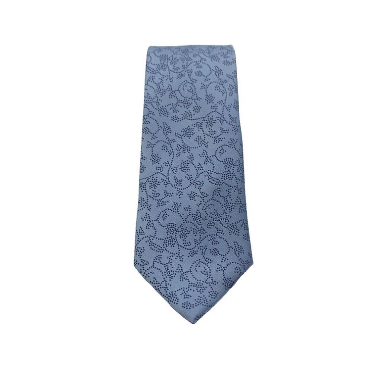 Corbata Celeste Textura Azul Microfibra 7 cm-2