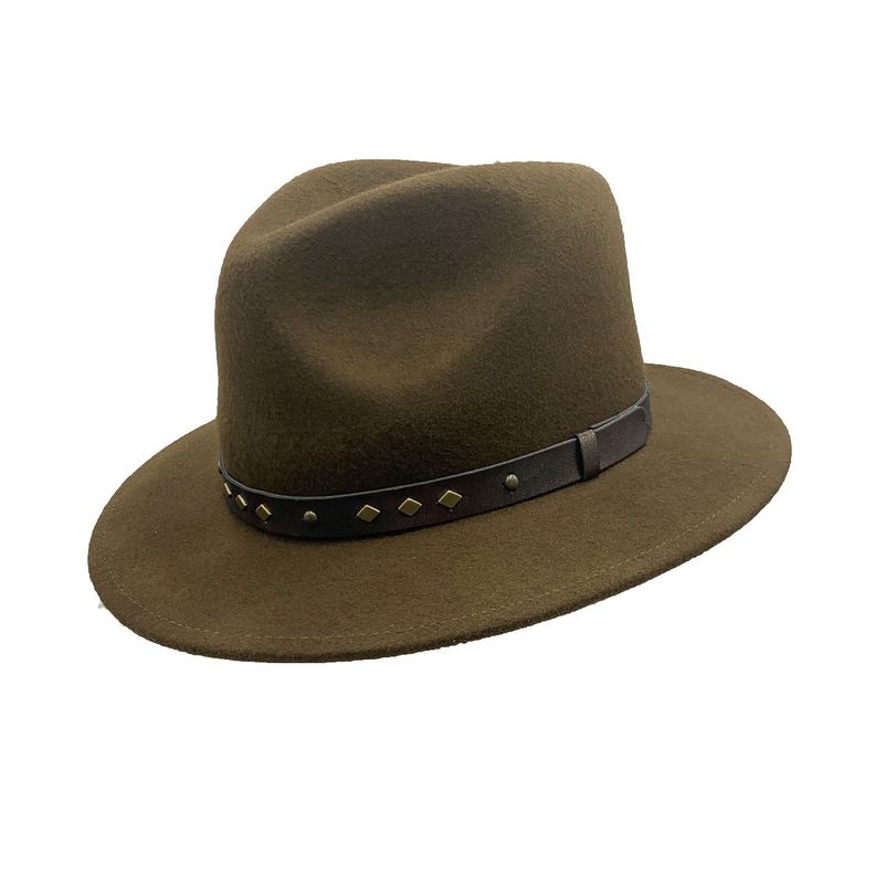 Sombrero Palermo Habano Ala Ancha 100% Fieltro-0