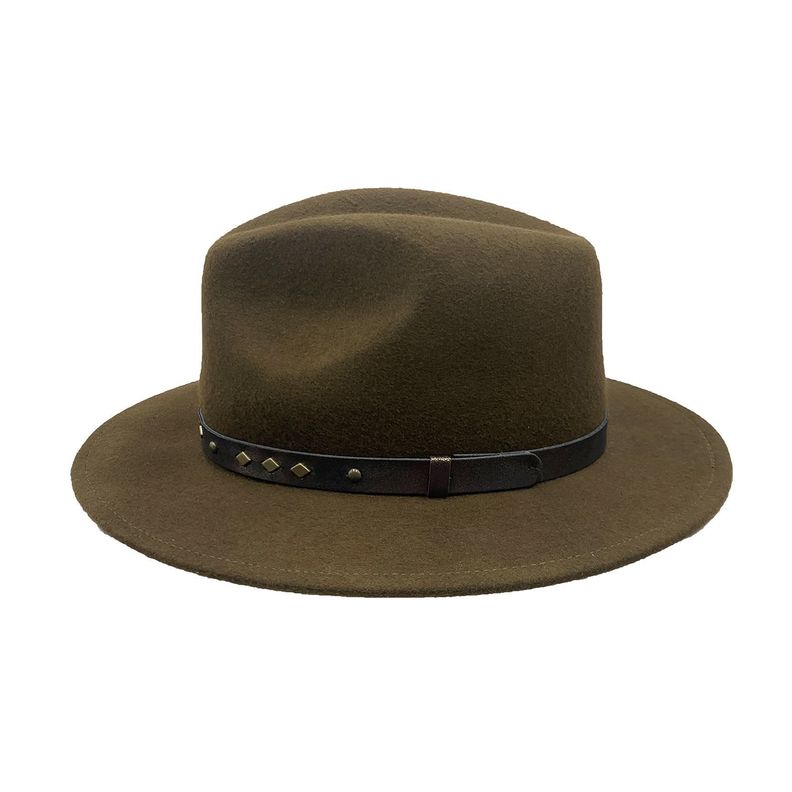 Sombrero Palermo Habano Ala Ancha 100% Fieltro-2