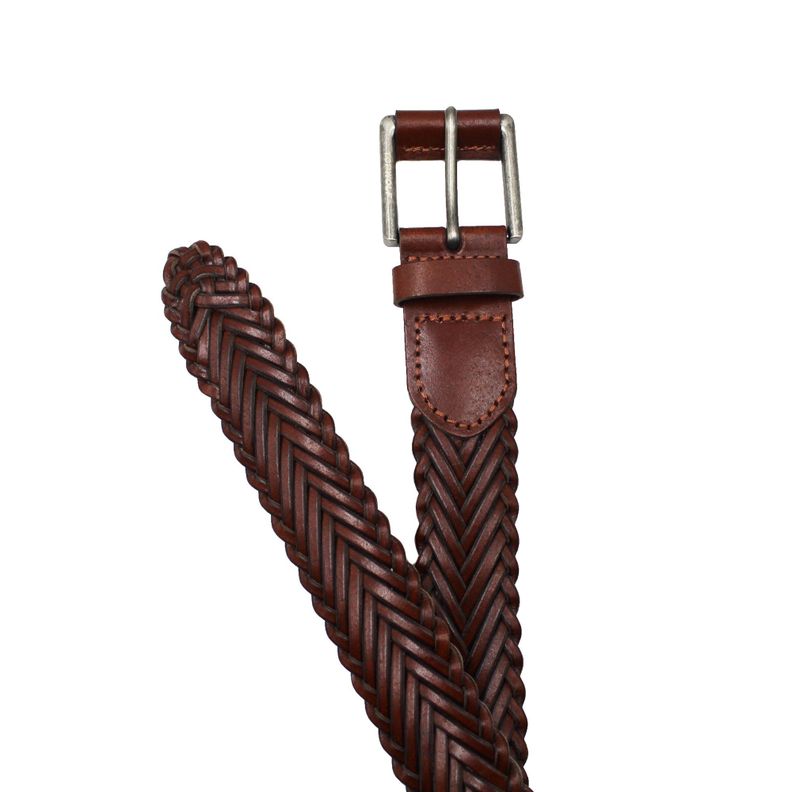 Cinturón Cuero Tejido 3,5cm Ref12 Talla 100-2