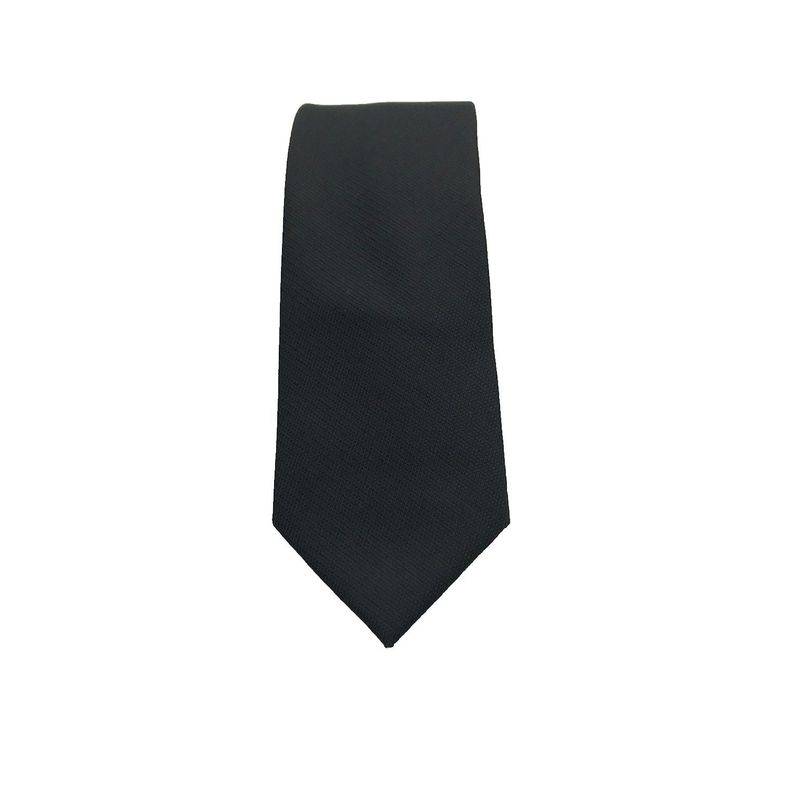 Corbata Lisa Negra Microfibra 7 cm-2