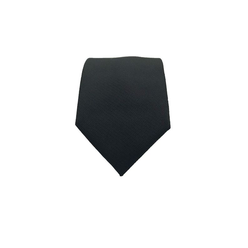 Corbata Lisa Negra Microfibra 7 cm-1