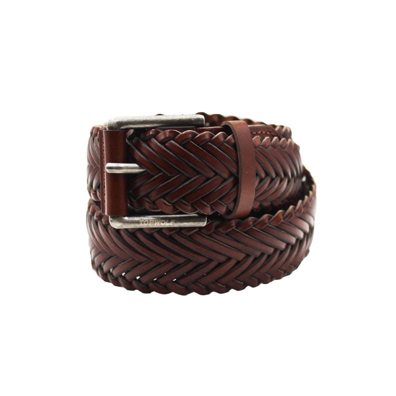 Cinturón Cuero Tejido 3,5cm Ref12 Talla 110-0