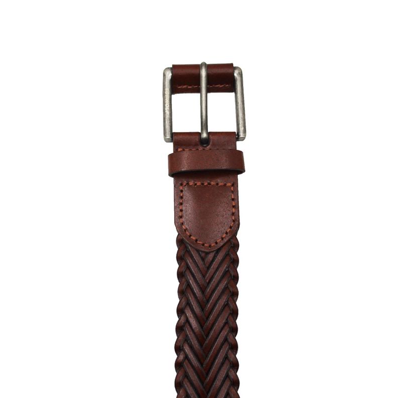 Cinturón Cuero Tejido 3,5cm Ref12 Talla 110-1