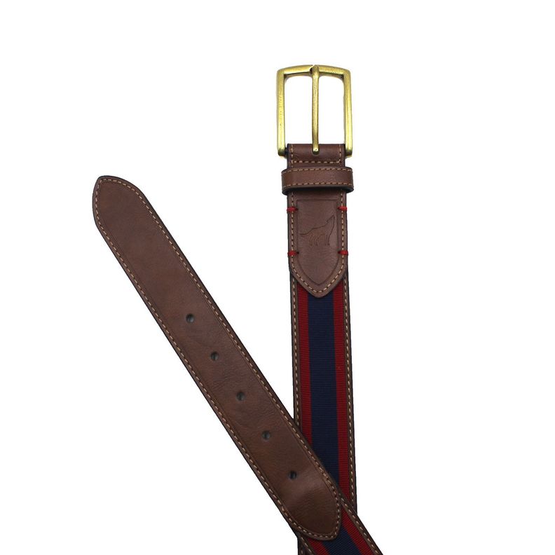 Cinturón Canvas Azul/Rojo 3,5 cm V11 Talla 130-1