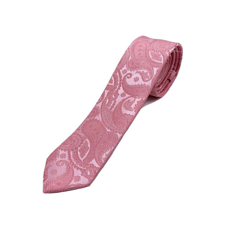 Corbata Microfibra Ameba 5cm Alaniz Palo Rosa-0