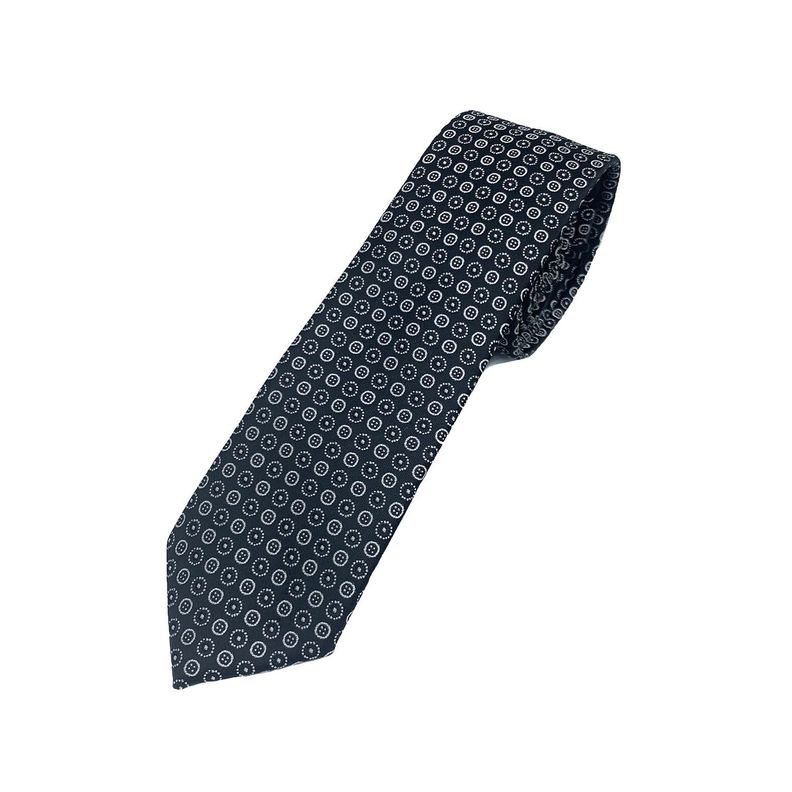 Corbata Microfibra Diseño Negro 6 cm-0