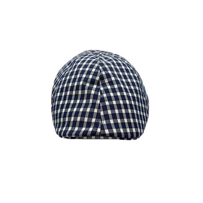 Jockey Británico Ajustable Cuadros Azul Blanco V-2