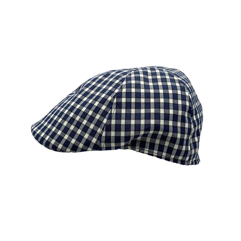 Jockey Británico Ajustable Cuadros Azul Blanco V-1