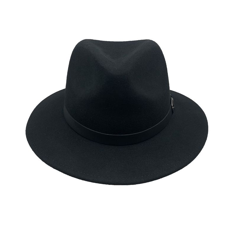 Sombrero Palermo Negro Ala Ancha 100% Fieltro-0