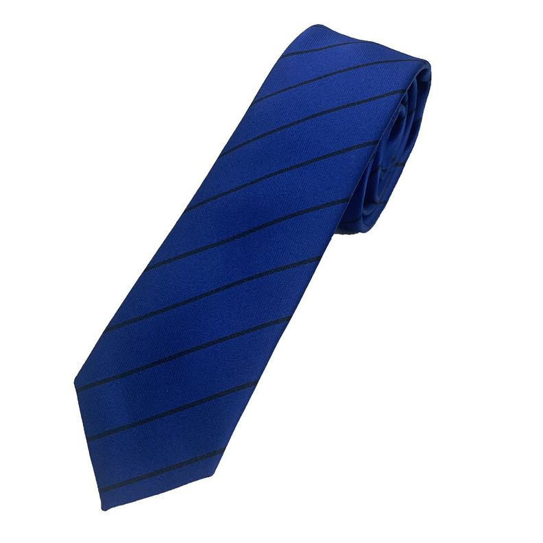 Corbata Microfibra Diseño Rayas Azul 6 cm-0