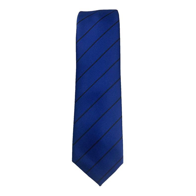 Corbata Microfibra Diseño Rayas Azul 6 cm-1