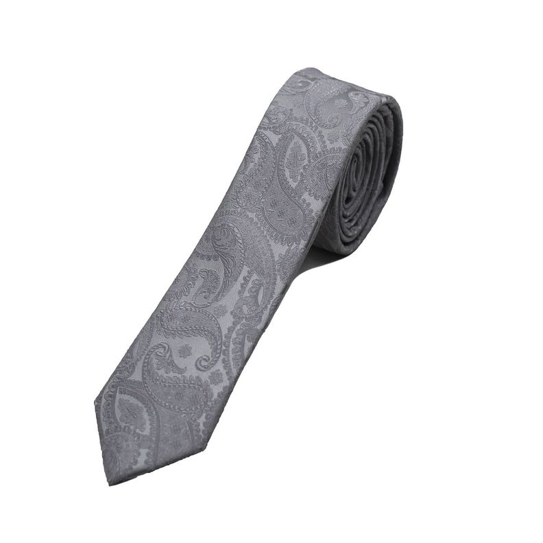 Corbata Microfibra Ameba 5cm Alaniz Gris-0
